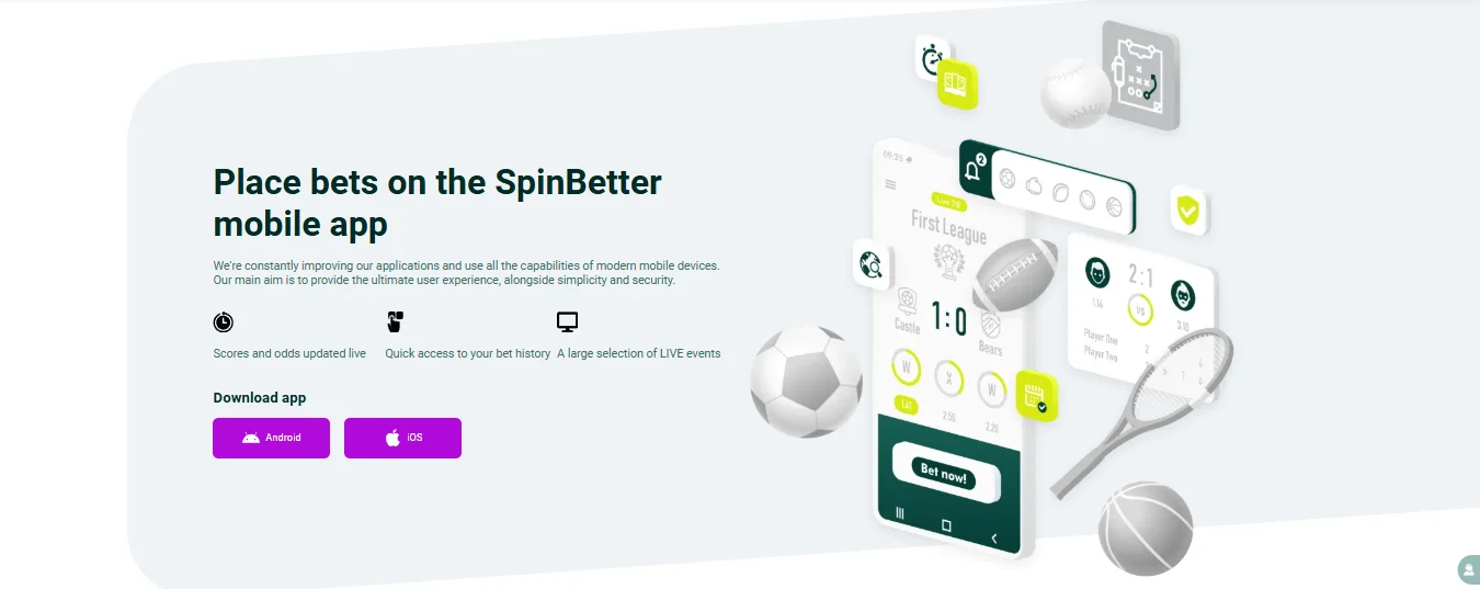 Download Spinbetter app Download Spinbetter app